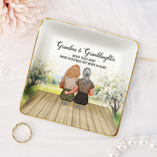 39312UK2 personalised mother daughter never truly apart jewellery dish 393125K5A