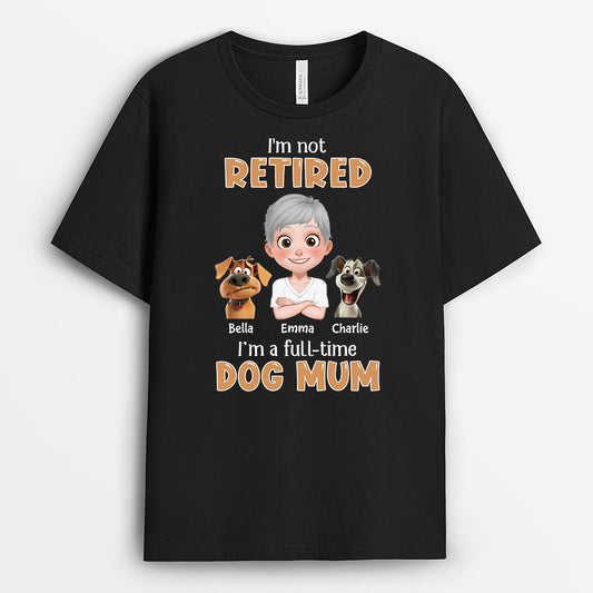 3933AUS1 personalized dog mom t shirt funny retirement gifts for her 3933A6M0C