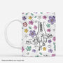 3975MUK1 personalised grandma purple flowers 3D printing effect mug 3975M9I5A