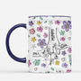 3975MUK2 personalised grandma purple flowers 3D printing effect mug 3975M9I5A