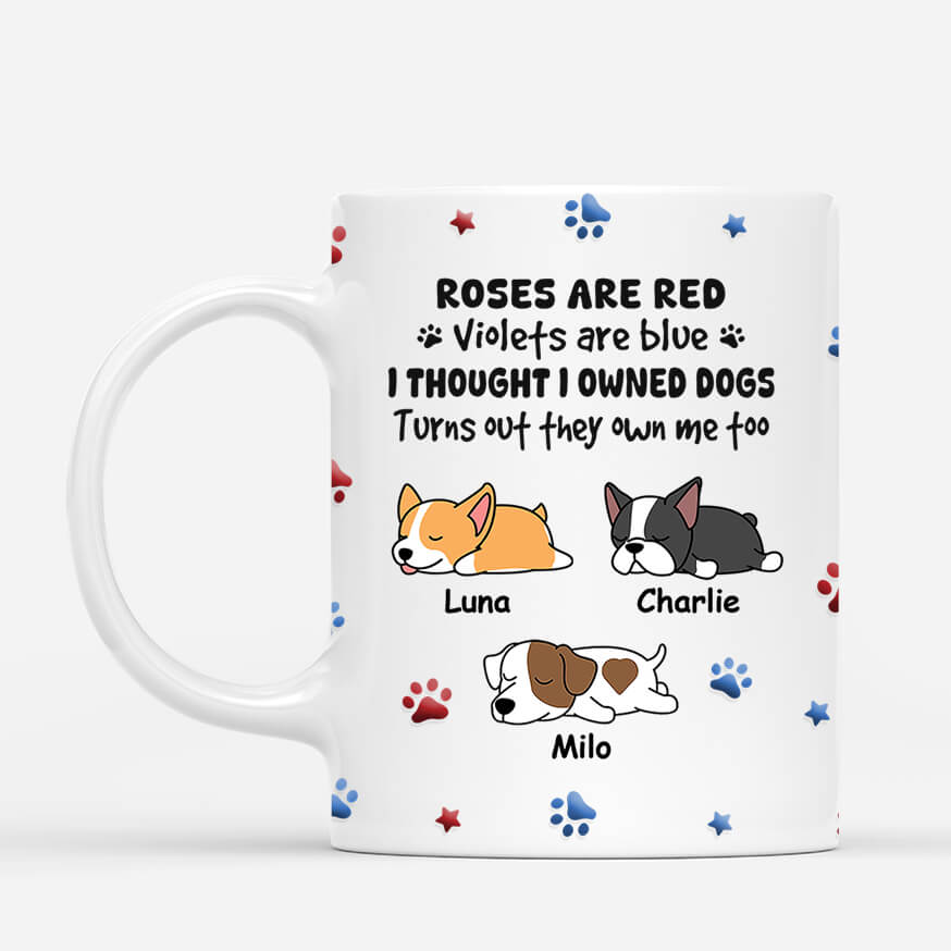 3979MUK1 Personalised Roses are Red Violets Are Blue Dog Mug_ 3979MKH5C