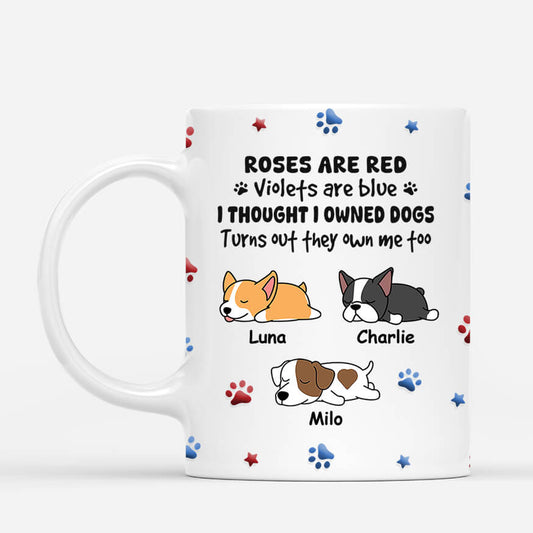 3979MUK1 Personalised Roses are Red Violets Are Blue Dog Mug_ 3979MKH5C