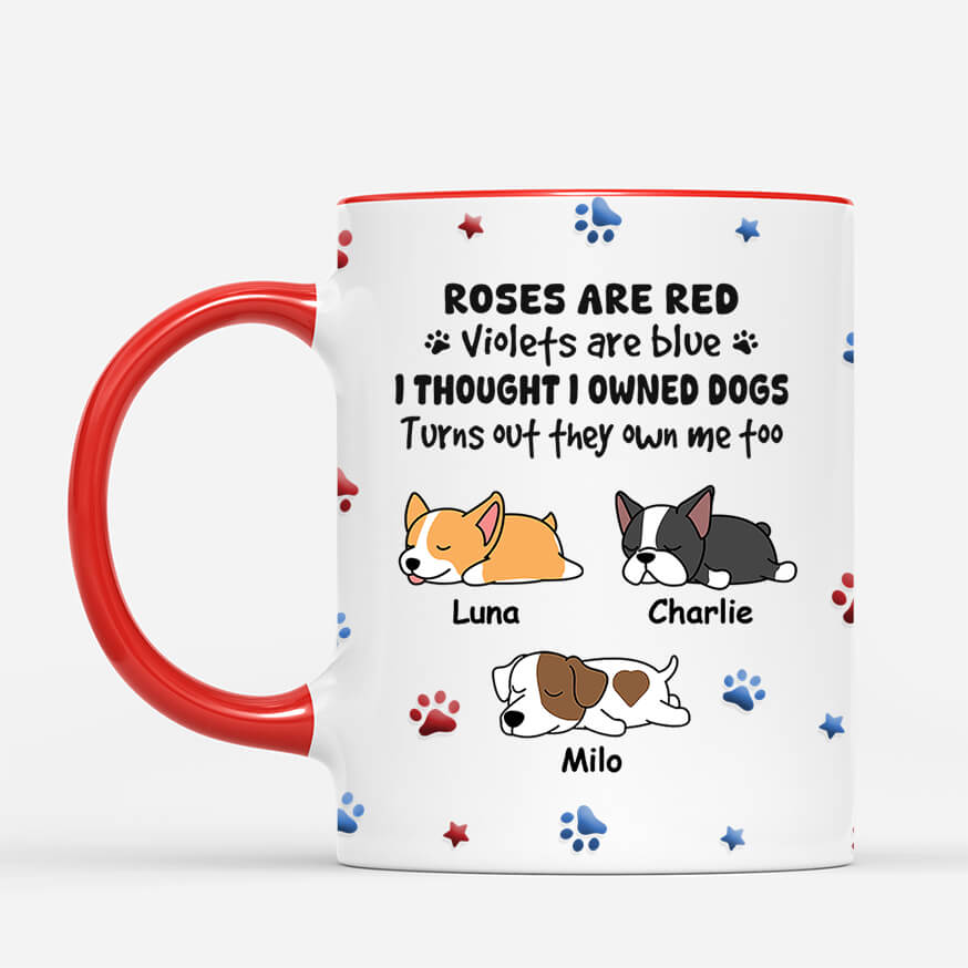 3979MUK2 Personalised Roses are Red Violets Are Blue Dog Mug_ 3979MKH5C