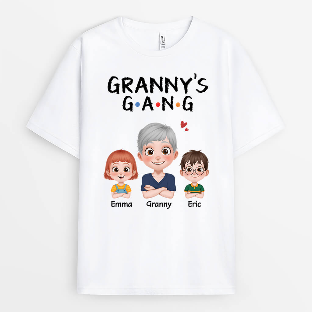 3980AUK2 personalised mummy grandmas gang t shirt for mothers day 3980A6I0A