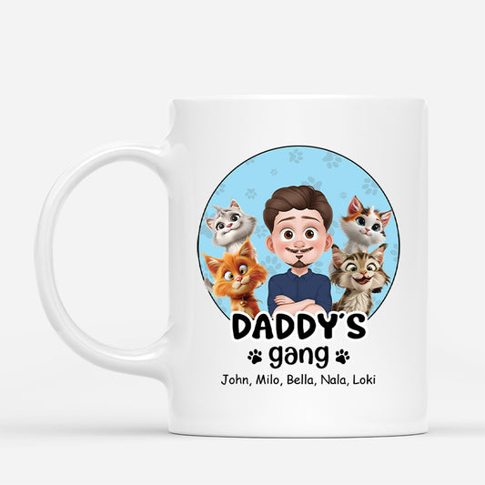 3983MUK1 personalised daddys cat gang mug 3983M6K8C