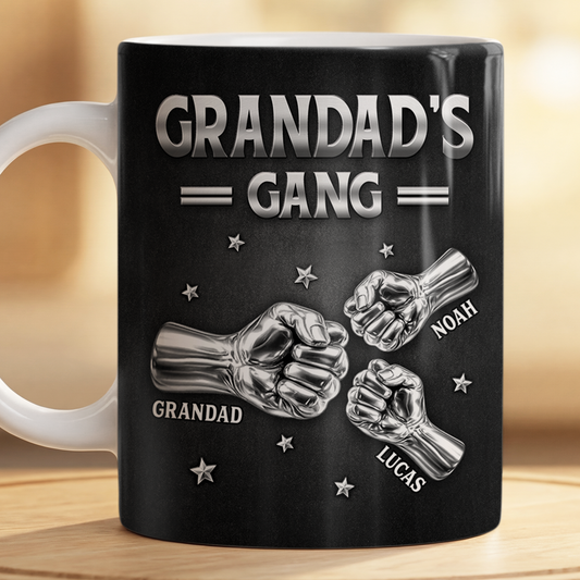 3d printing effect personalised daddy gang coffee mug for dadgrandad 8458m8fmb