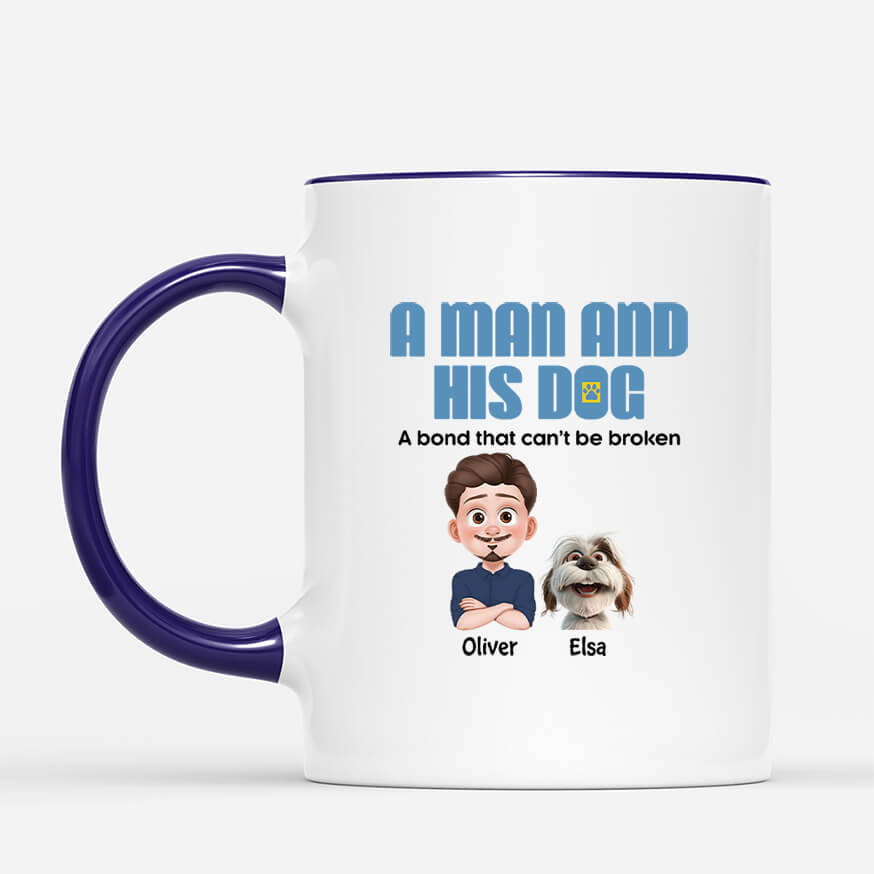 4003MUK2 personalised a girl and her dogs mug 4003MTK0C