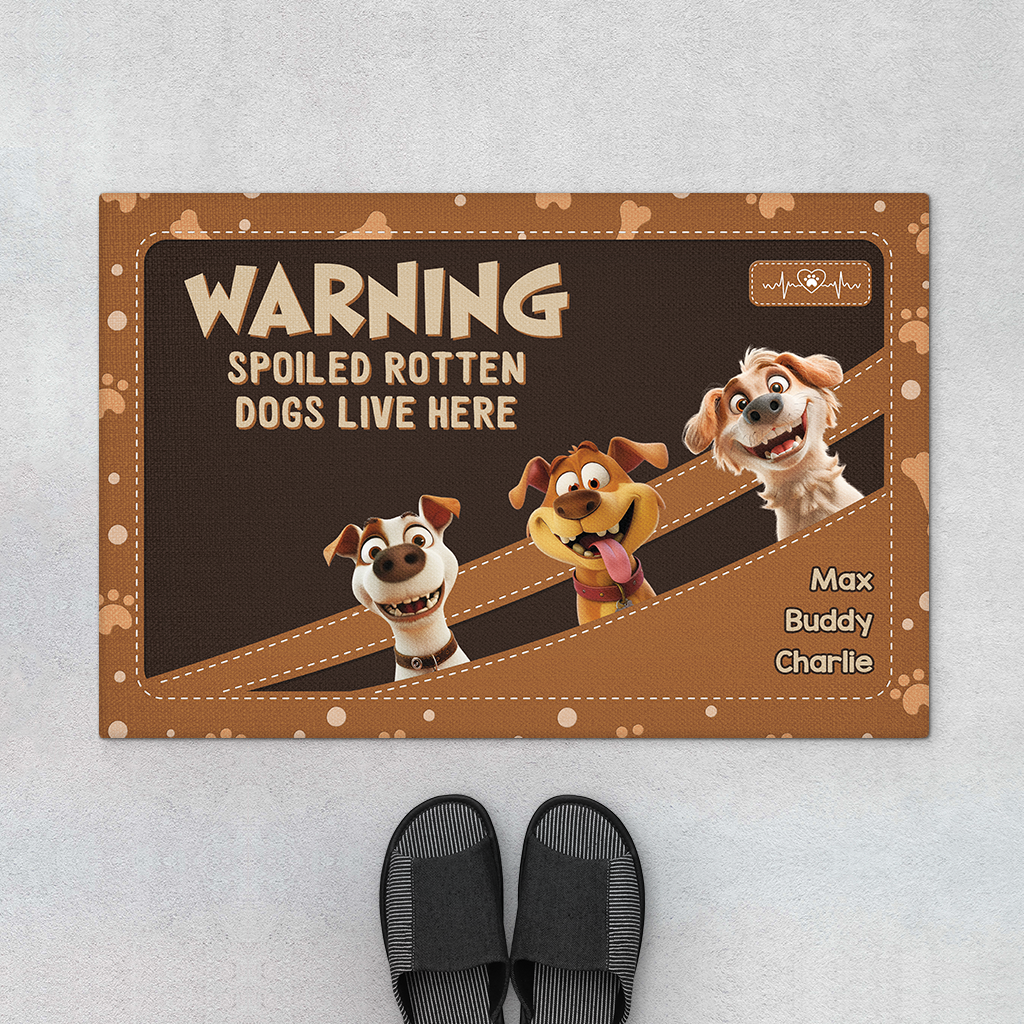 4011DUS1 personalized doormats with dogs _funny dog gifts for owners_ 4011D5N3C
