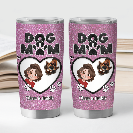 4012TUS2 personalized cat mom gifts pink glitter tumbler_ 20oz 4012TKN0D