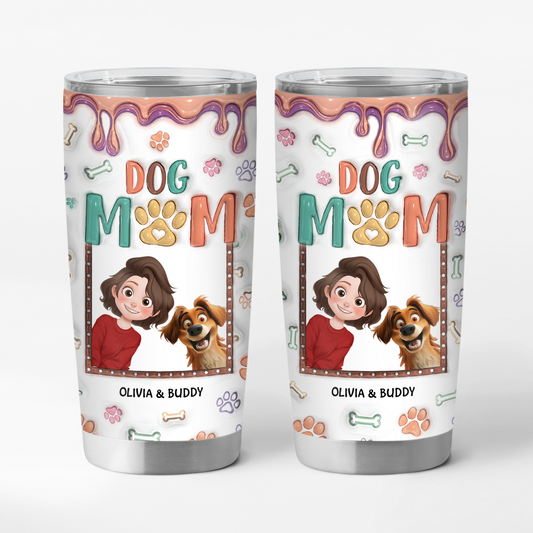 4013TUS1 personalized gifts for dog moms 3d effect 20oz tumbler_ 4013TKN0C