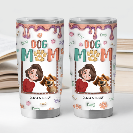 4013TUS2 personalized gifts for dog moms 3d effect 20oz tumbler_ 4013TKN0C
