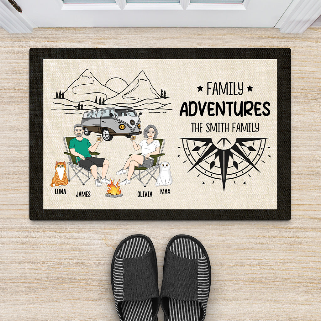 4016DUS2 personalized cat doormat unique camping gifts for cat lovers 4016D8L8D