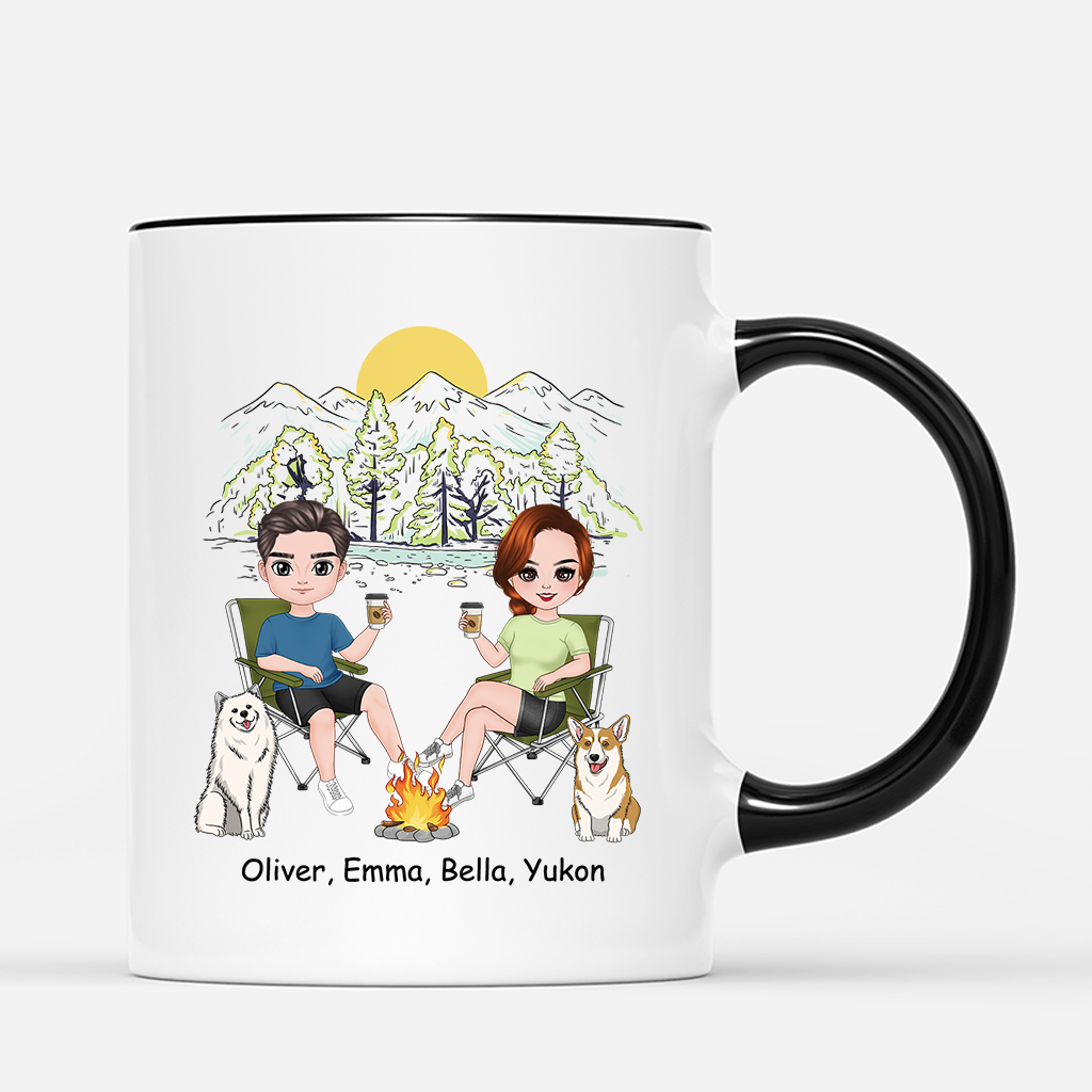 4017MUS3 custom camping mugs for couples_ you me and the dog mug_ 4017M8H0C