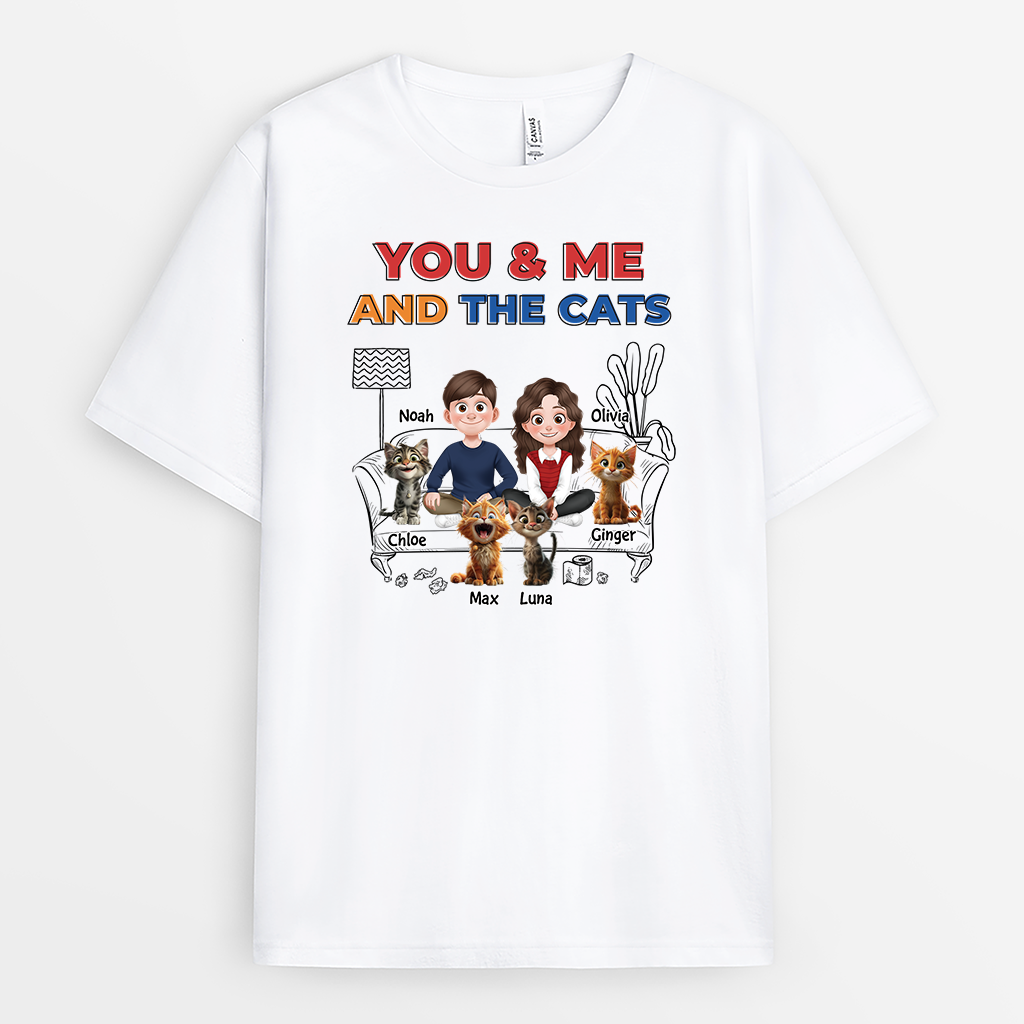 4038AUS1 personalized cat t shirts for couples_ you me and the cats 4038AKH0D
