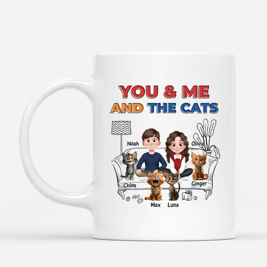 4038MUK1 Personalised You Me And The Cats Mug 4038MKH0D