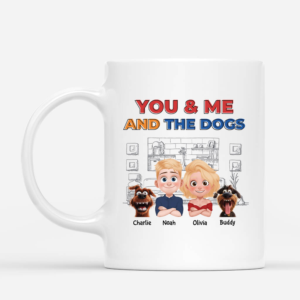 4038MUK1 Personalised You Me And The Dogs Mug 4038MKH0C
