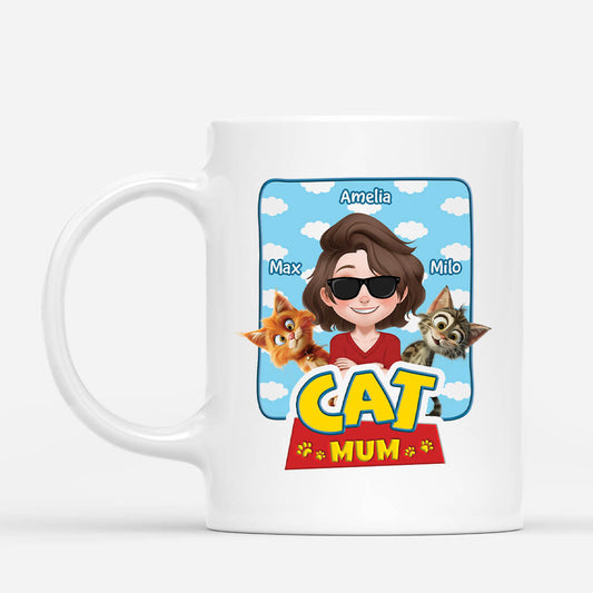 4047MUK1 Personalised Cat Mum Mug Cartoon 4047M5H0D