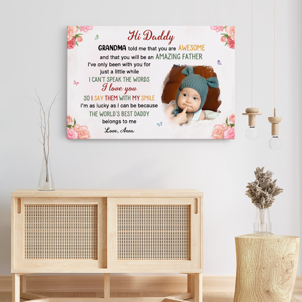 4055CUS3 custom canvas photo prints_ fathers day gift from baby_ 4055C8N5B