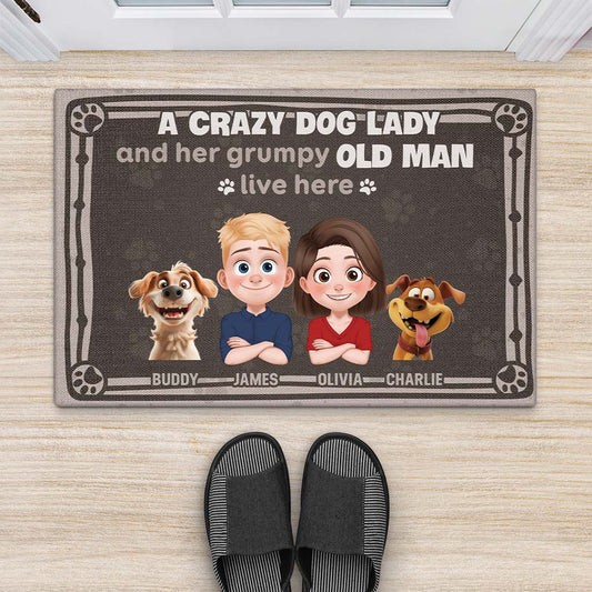 4060DUS2 customized dog gifts for owners funny dog doormats_ for couple 4060DKM0C