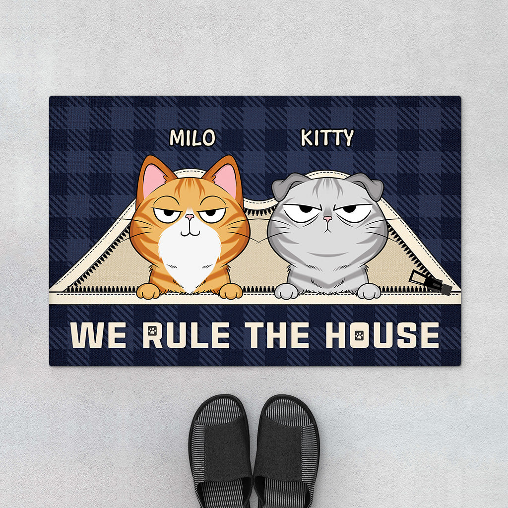 4061DUS1 personalized gifts for cat lovers cat doormats funny_ 4061DKQ0D
