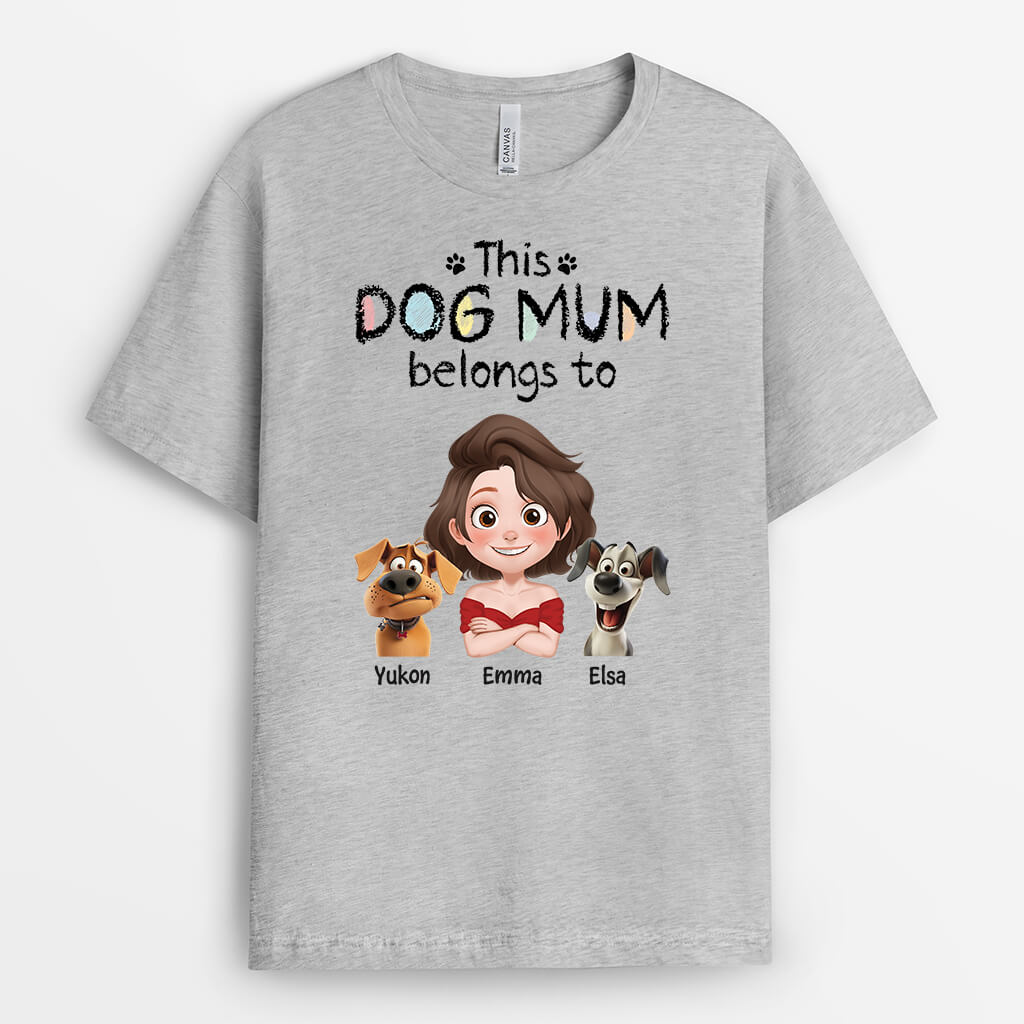 4071AUK1 personalised this dog mum belongs to tee shirt 4071A8I0C