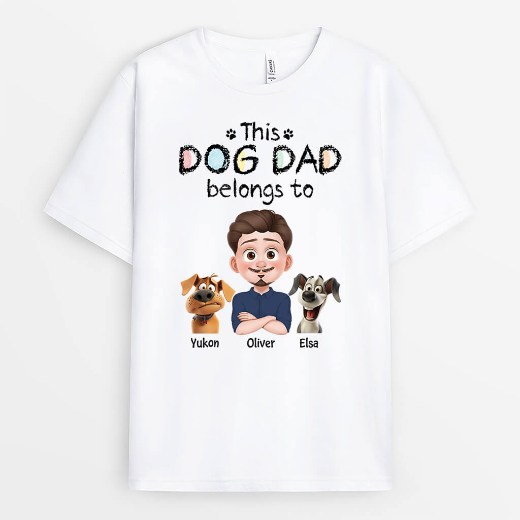 4071AUK2 personalised this dog mum belongs to tee shirt 4071A8I0C