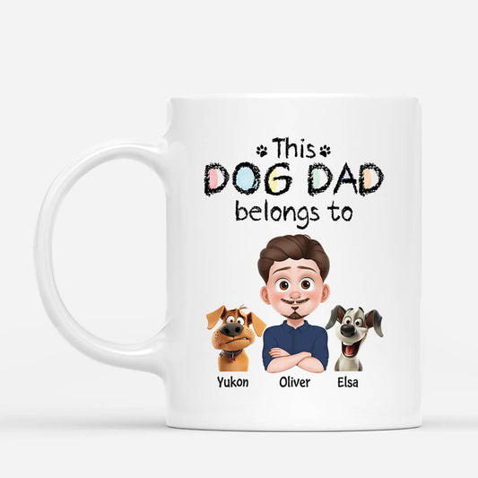 4071MUK1 personalised this dog dad belongs to mugs with dogs 4071M8I0C