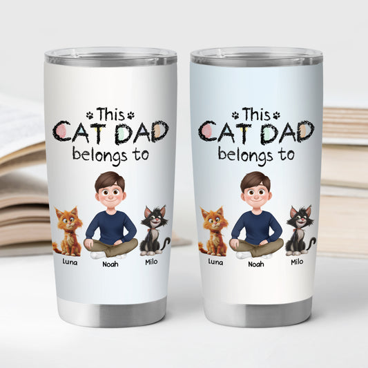 4071TUK2 personalised this cat mum belongs to 20oz tumbler 4071T8I0D