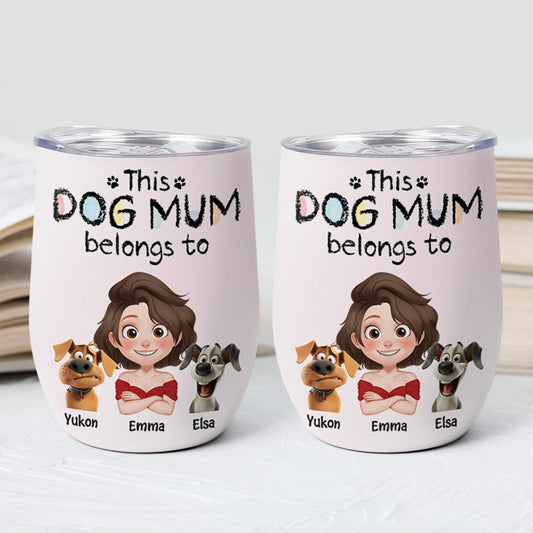 4071TUK2 personalised this dog dad belongs to wine tumbler 4071T8I0C