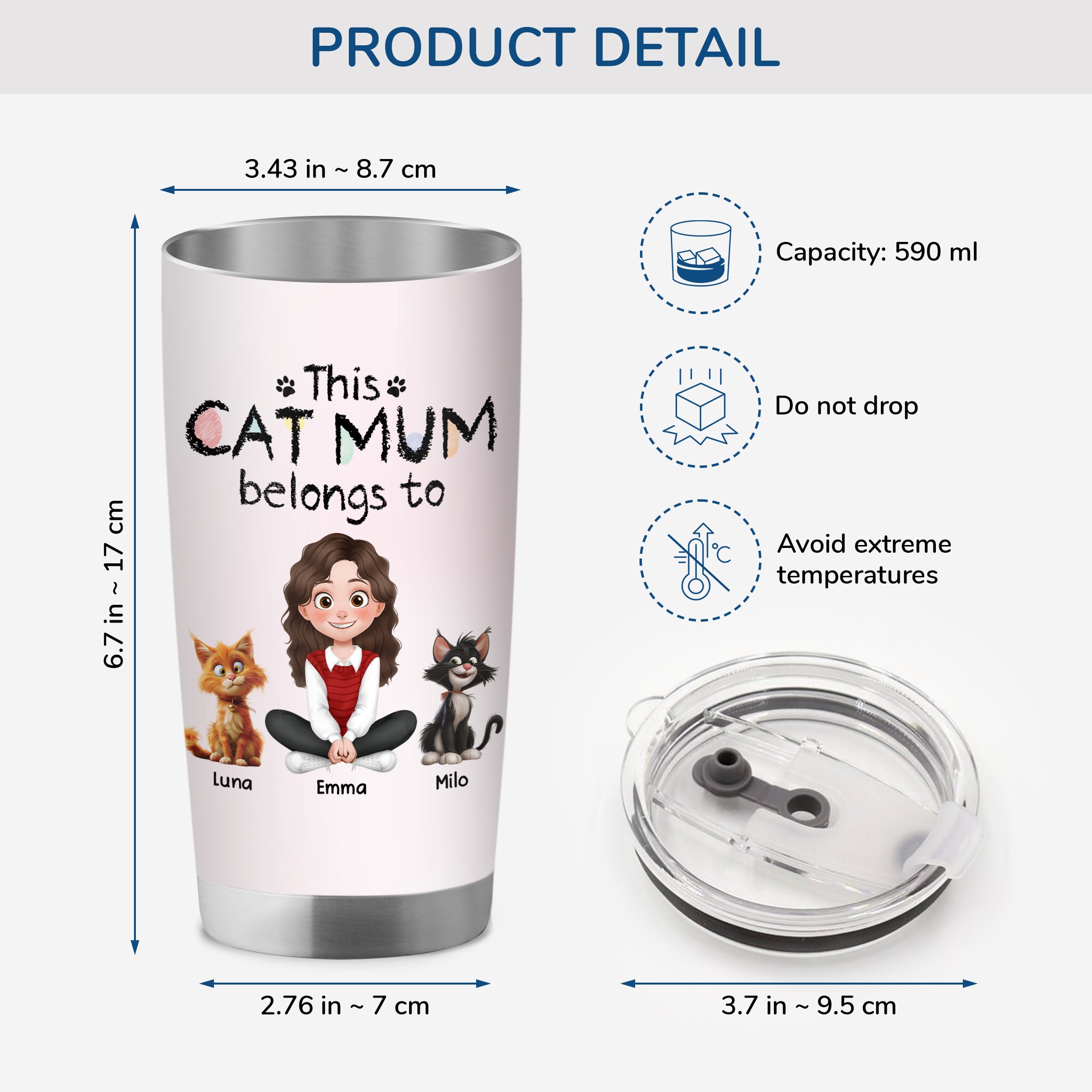 4071TUK3 personalised this cat mum belongs to 20oz tumbler 4071T8I0D