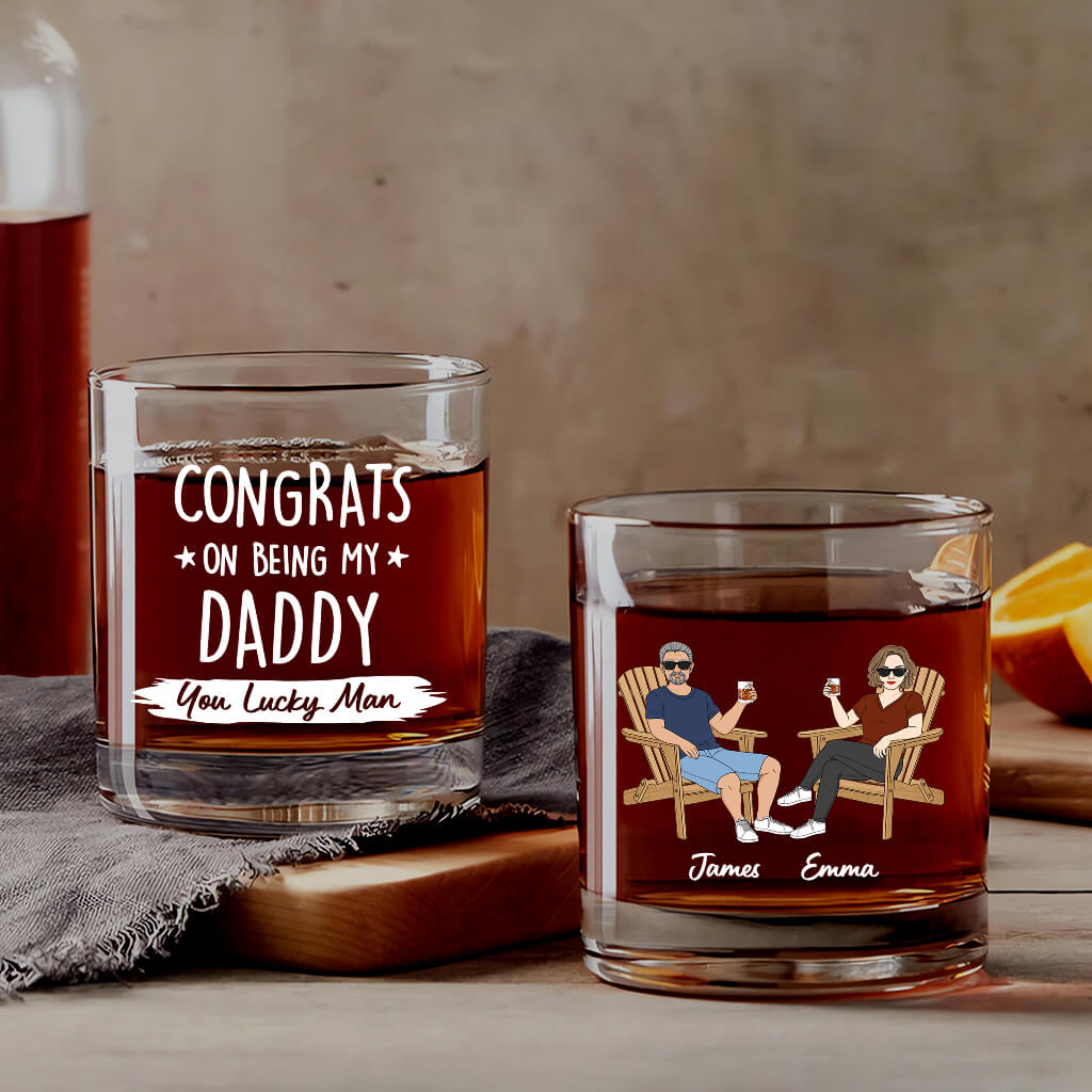 4074IUK2 Personalised Congrats On Being My Brother You Lucky Bastard Whiskey Glass 4074I