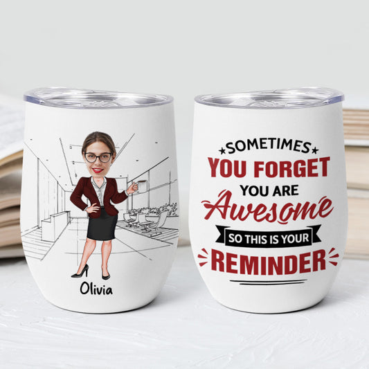 4075TUK2 personalized gifts for coworkers_ sometimes you forget youre awesome tumbler 20oz 4075T3L7O Copy