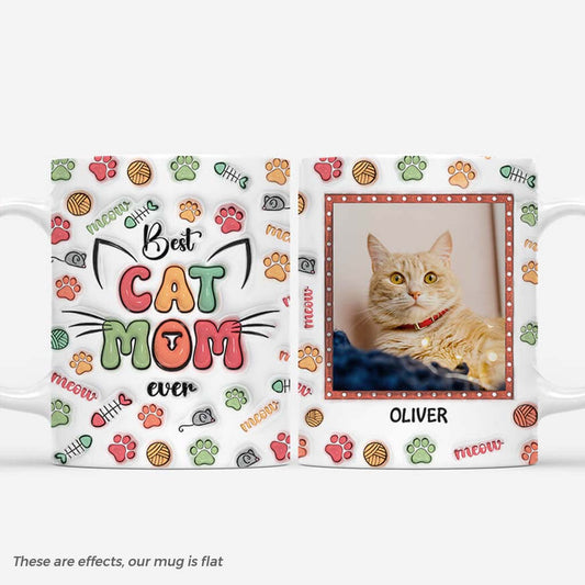4085MUS1 3d printing effect personalized cat mug with photo best cat mom ever mug_ 4085MKL5D