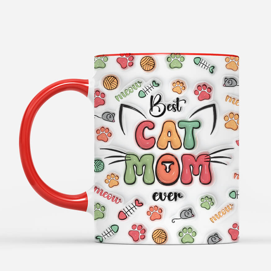 4085MUS2 3d printing effect personalized cat mug with photo best cat mom ever mug_ 4085MKL5D