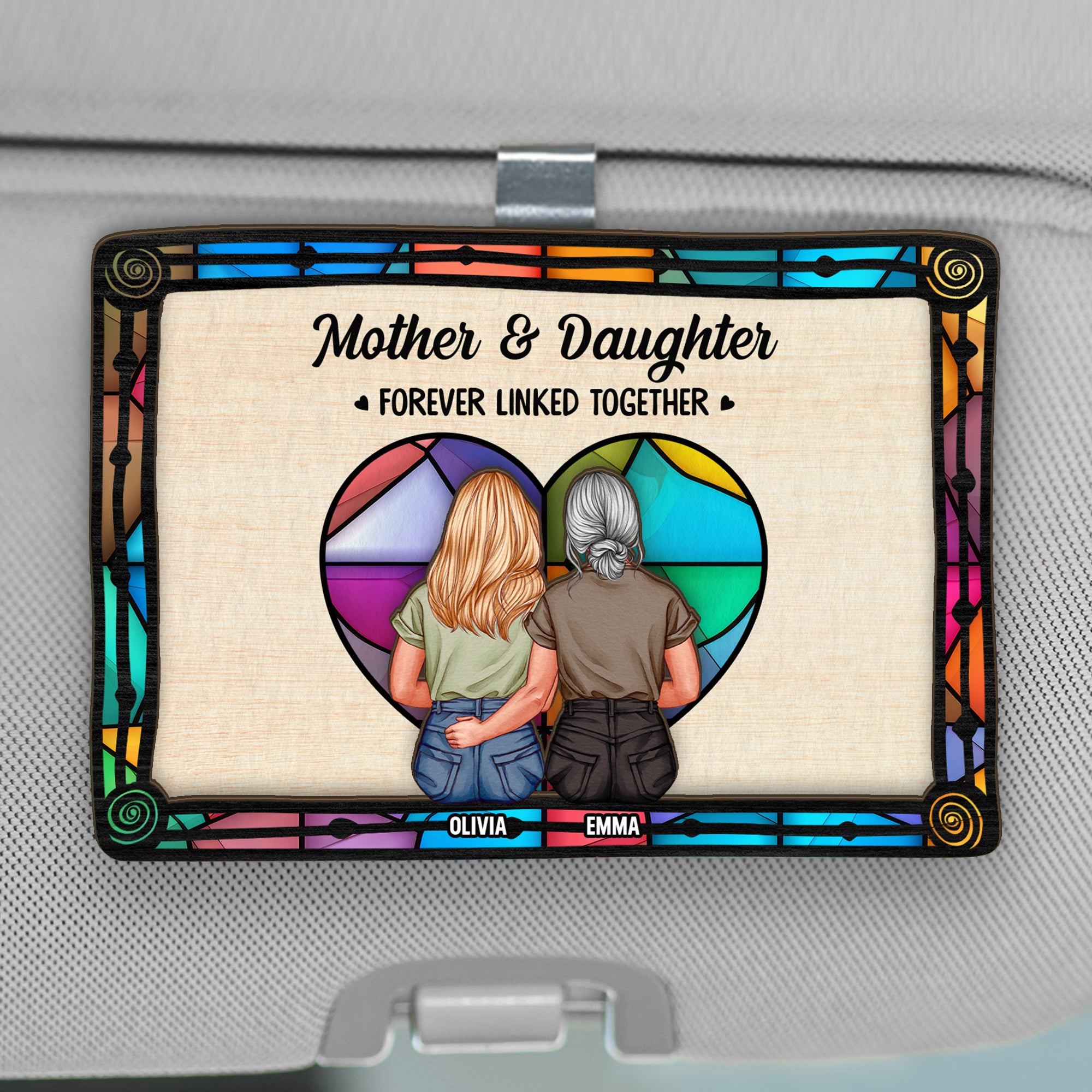 4087GUS1 personalized car visor clips mothers and daughters gits 4087GKH5A
