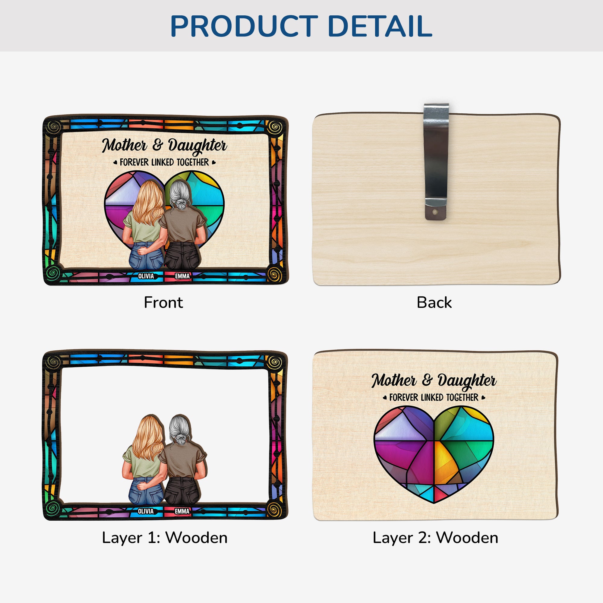 4087GUS3 personalized car visor clips mothers and daughters gits 4087GKH5A