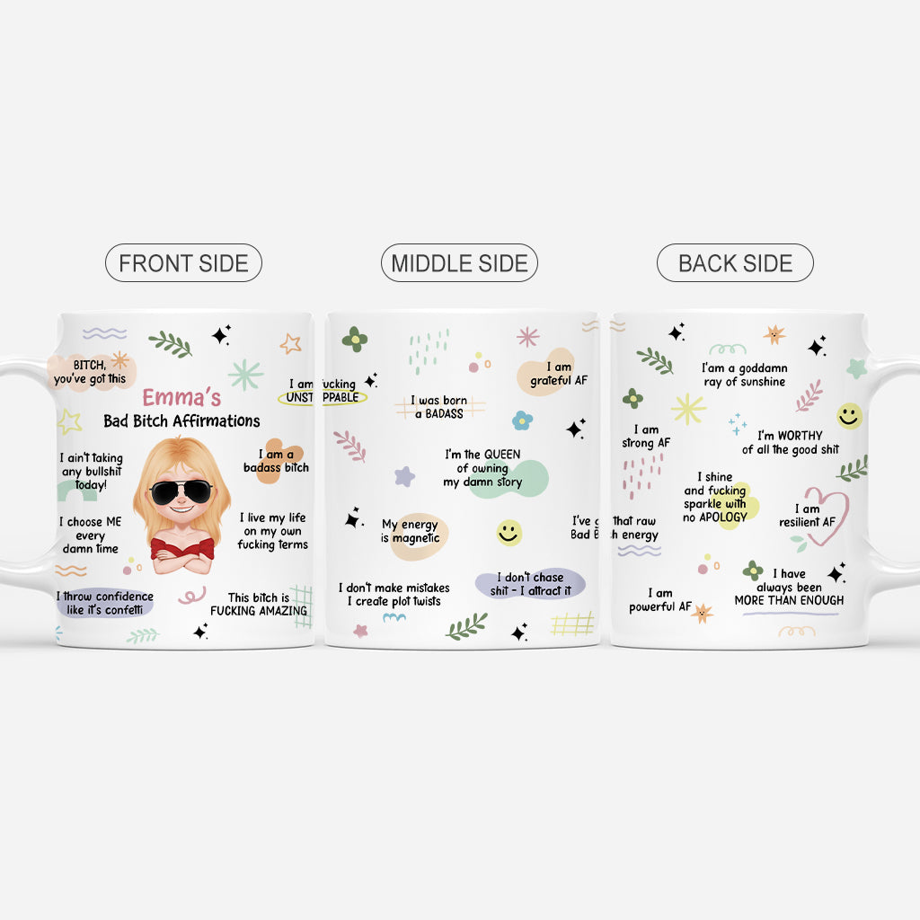 4097MUS1 funny personalized gifts for her bad bitch affirmations mug_ 4097M5H8A