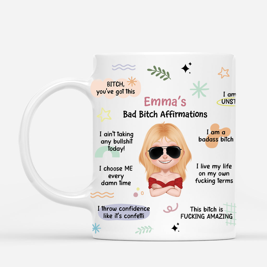 4097MUS2 funny personalized gifts for her bad bitch affirmations mug_ 4097M5H8A