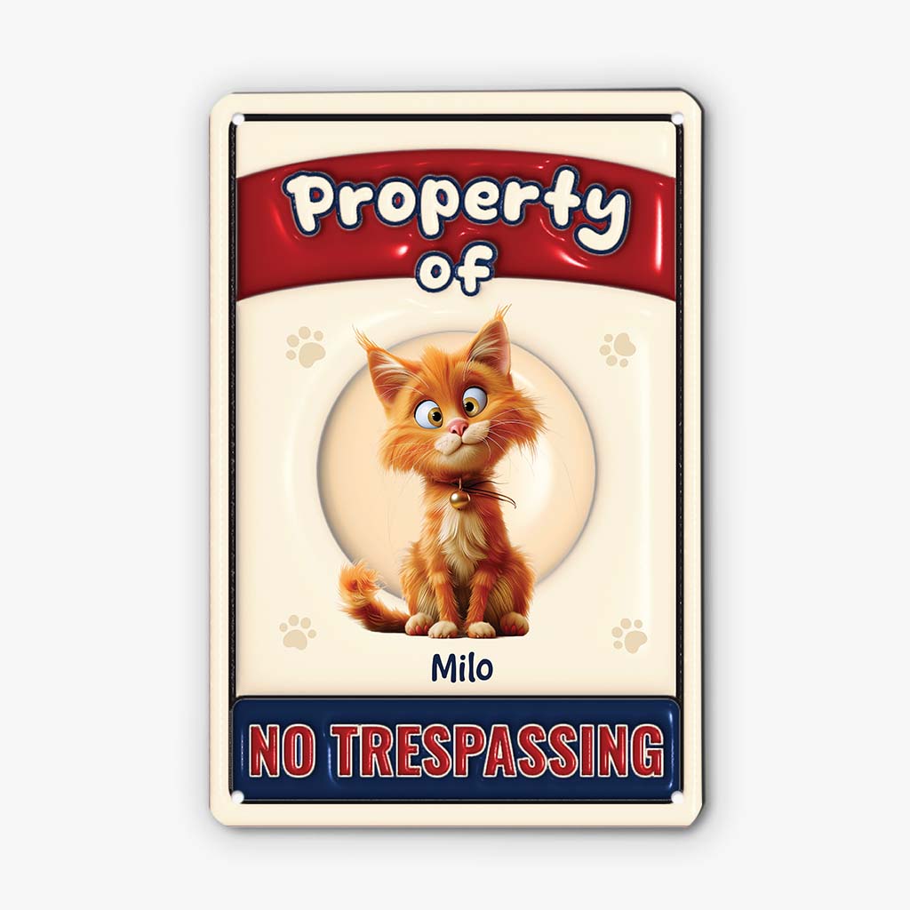4104EUS1 3d printing effect personalized gifts for cat lovers funny no trespassing signs_ 4104E8M5D