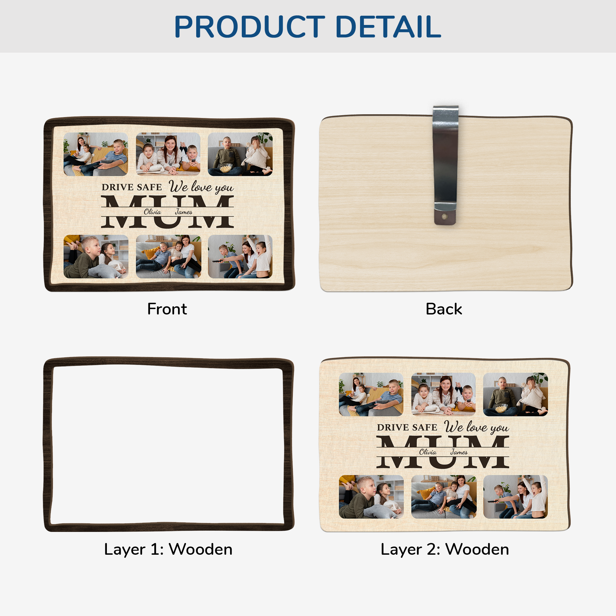 4108GUK3 personalized car visor photo clip_ unique photo gifts for mom_ 4108GKN5A