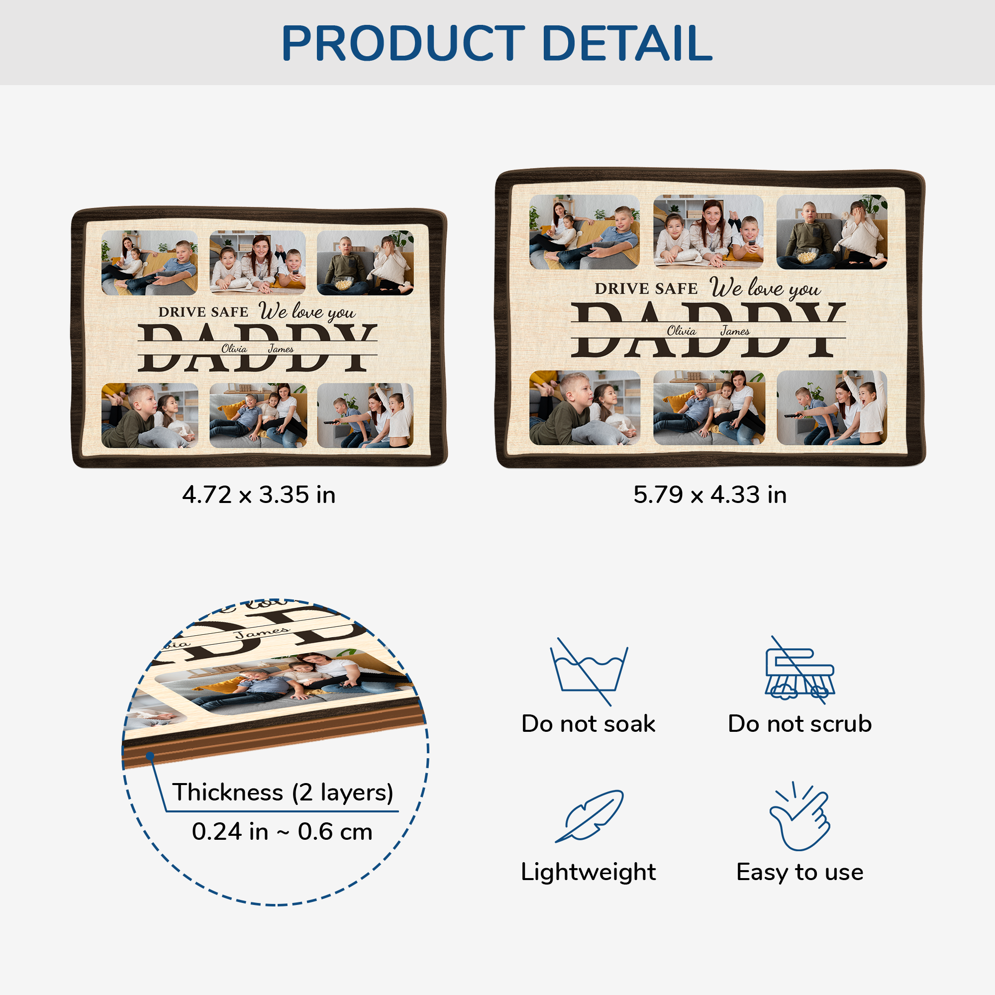 4108GUS4 personalized car visor photo clip_ unique photo gifts for mom_ 4108GKN5A