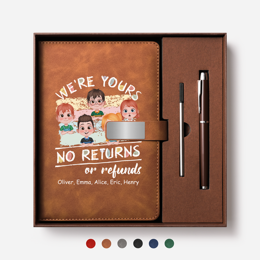 4143MUS1 im yours no returns uv printed leather notebook set custom gifts for momdad 4143mott5a