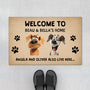 4145DUK1 personalised dog welcome doormat funny 4145D8I5C
