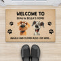 4145DUK2 personalised dog welcome doormat funny 4145D8I5C