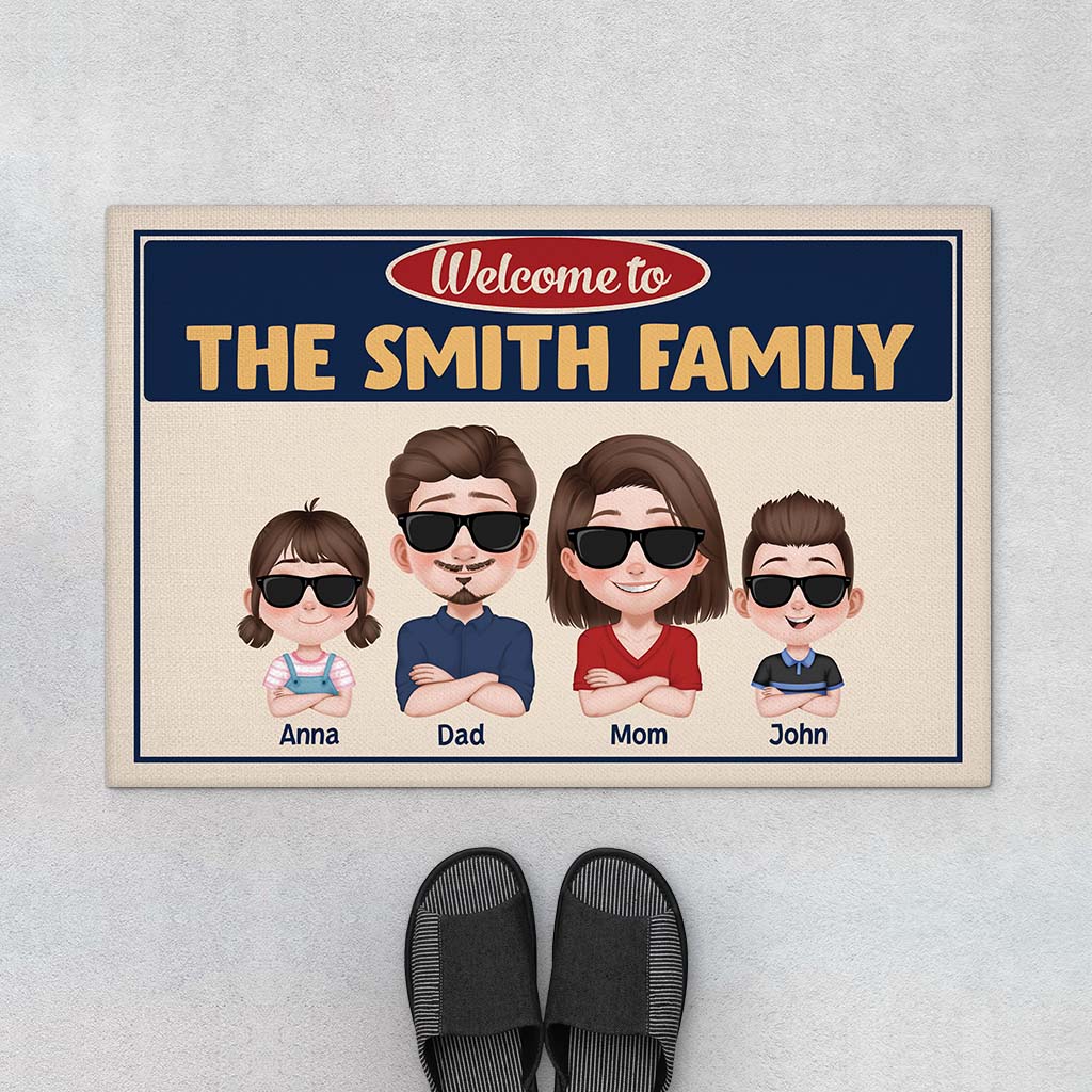 4206DUS1 personalized gifts for family the family welcome doormat 4206DKQ0I