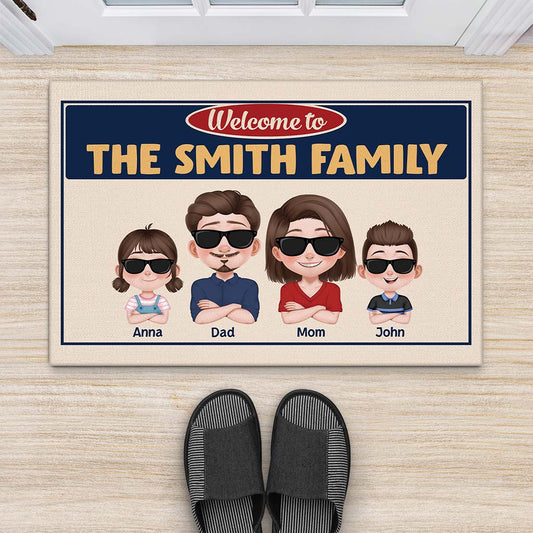 4206DUS2 personalized gifts for family the family welcome doormat 4206DKQ0I