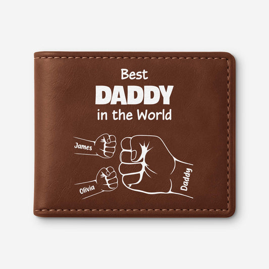 4213JUS1 personalized dad wallet the best daddy in the world 4213J