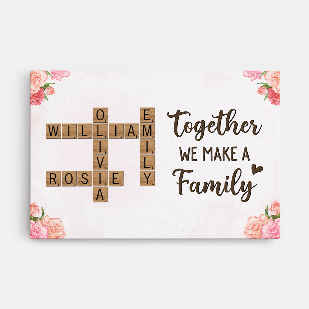 4227CUK1 personalised together we make a family puzzle canvas 4227c8i5i