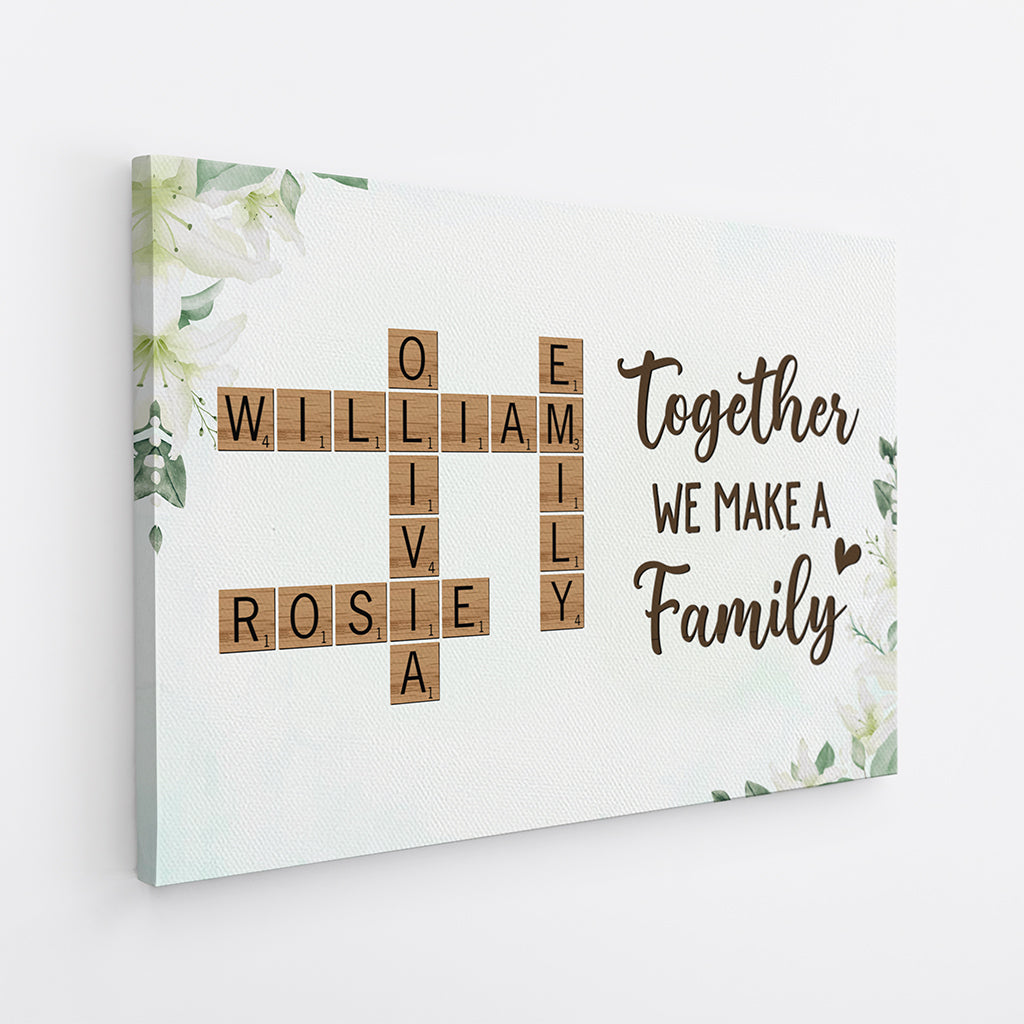 4227CUK2 personalised together we make a family puzzle canvas 4227c8i5i