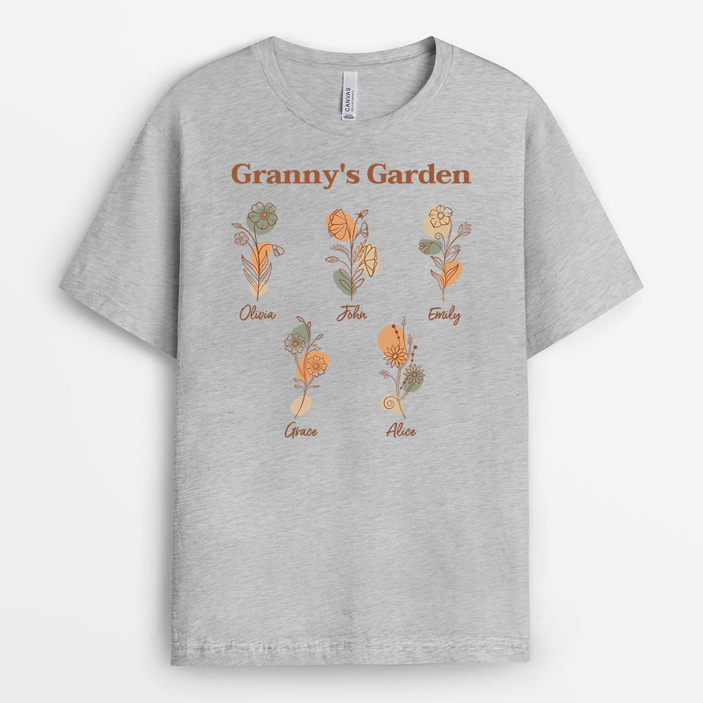 4233AUK2 personalized mom gifts mommys garden t shirt 4233A3G5A